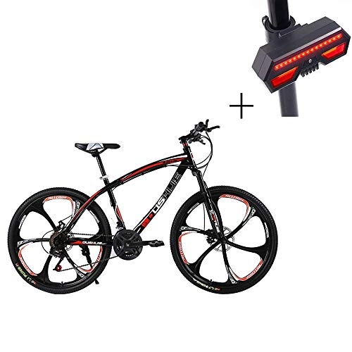 Road Bike : Huoduoduo Bike Mountain Bike, Fast Drop Snow, Disc Brake, High Carbon Steel Thickening Rim, Gift Bike Steering Light.