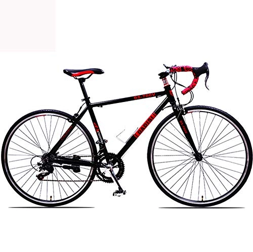 Road Bike : I-eJS Aluminum alloy road bike 21 speed straight handle (suitable for road race) ultralight, black