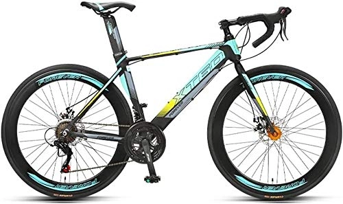 Road Bike : IMBM 700C Wheels Road Bike, Ultra-Light Aluminum Frame Road Bicycle, Men Women City Commuter Bicycle, Perfect For Road Or Dirt Trail Touring (Color : Green, Size : 14 Speed)