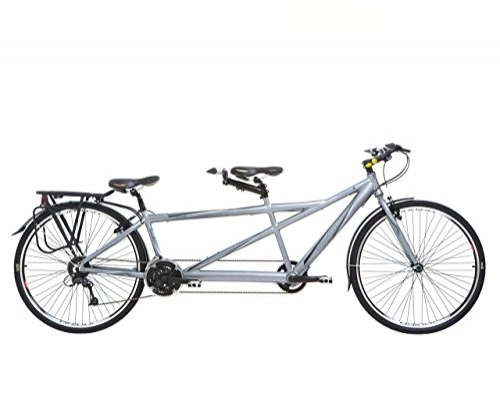 Road Bike : Indigo Turismo 2, Unisex Tandem Bike, 24 Speed, 700C Wheel, Grey