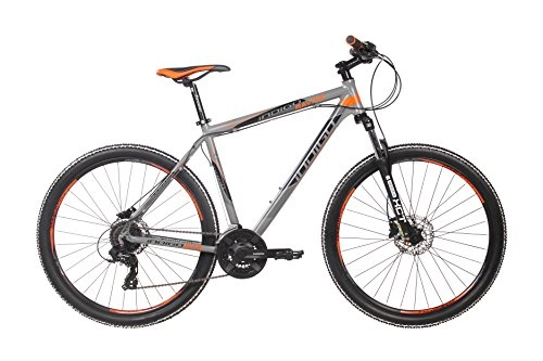 Road Bike : Indigo Unisex Ravine Mountain Bike, Grey, 20-Inch
