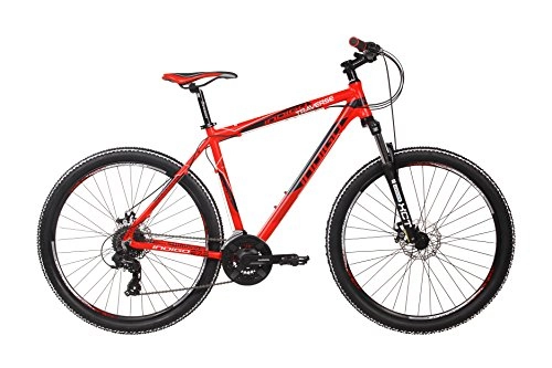Road Bike : Indigo Unisex Traverse Mountain Bike, Red, 20-Inch