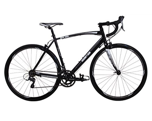 Road Bike : IRONMAN Koa 500, Mens Road Bike, 16 Speed, 700C Wheel, Carbon Blade Fork, Black / White (56cm Frame)