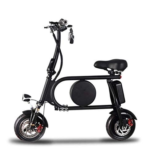 Road Bike : JAYE Portable Electric Bicycle, 10-Inch Foldable Waterproof Remote Control Electric Two-Wheeled Bicycle, 50 Km Endurance Travel And Leisure Life