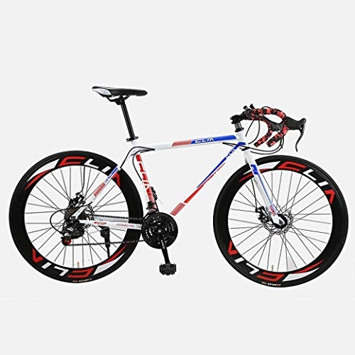 Road Bike : JIAWYJ YANGHAO-Adult mountain bike- Road Bicycle, 26 Inches 21-Speed Bikes, Double Disc Brake, High Carbon Steel Frame, Road Bicycle Racing, Men's and Women Adult YGZSDZXC-04 (Color : C2)