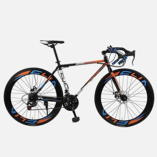 Road Bike : JIAWYJ YANGHAO-Adult mountain bike- Road Bicycle, 26 Inches 21-Speed Bikes, Double Disc Brake, High Carbon Steel Frame, Road Bicycle Racing, Men's and Women Adult YGZSDZXC-04 (Color : C4)