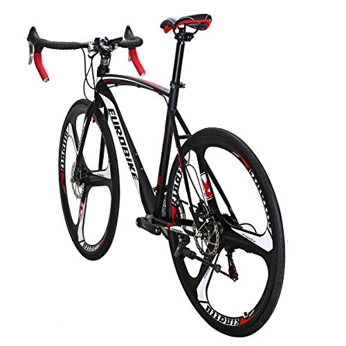 Road Bike : JMC Road Bike XC550 Bike 21Speed Gears Road Bicycle Dual Disc Brake Bicycle (54cm 3-Spoke wheel)