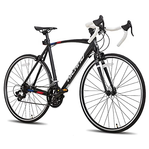Road Bike : JWYing 700C 14-speed Aluminum Alloy Frame Road Bike Bicycle Shimano Parts (Color : HIR7003bk, Size : 14)