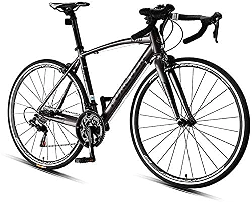 Road Bike : JYTFZD WENHAO 16-Speed Road Bike, Lightweight Aluminum Men Road Bike, 700 * 25C ?Wheel, high Strength, Speed and Stability When Riding, Off-Road or Off-Road Highway Travel adapted (Color : Grey)