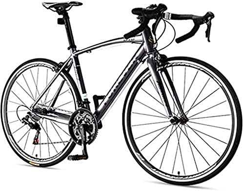 Road Bike : JYTFZD WENHAO 16-Speed Road Bike, Lightweight Aluminum Men Road Bike, 700 * 25C ?Wheel, high Strength, Speed and Stability When Riding, Off-Road or Off-Road Highway Travel adapted (Color : Silver)
