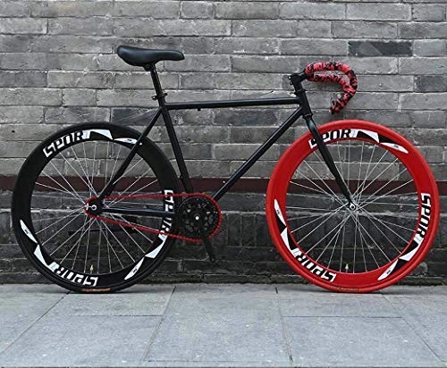 Road Bike : JYTFZD WENHAO Road Bicycle, 26 Inch Bikes, Stripped Back Fixie Brake System, High Carbon Steel Frame, Road Bicycle Racing, Men's and Women Adult (Color : T)