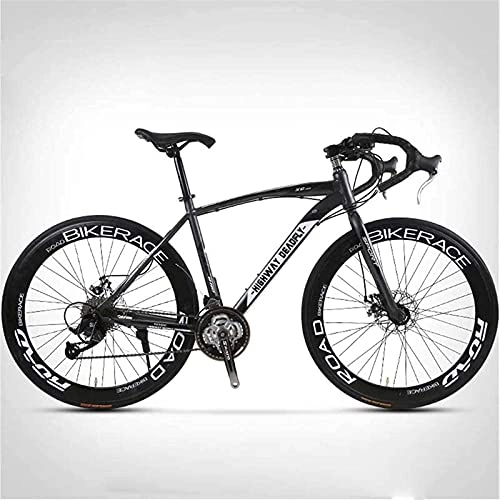 Road Bike : JYTFZD WENHAO Road Bike 700C High-Carbon Steel Frame Road Bicycle, Road Bicycle Racing, 26 Inch Wheel Road Bicycle Double Disc Brake Bicycles (Color:C, Size:24 Speed 40 Knives) (Color : A)