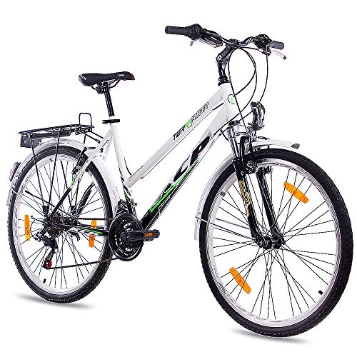 Road Bike : KCP, Terrion 26-inch city bike / trekking bicycle for women, with 18-speed Shimano, white