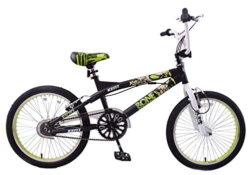 Road Bike : Kent Bone Collector 20" Wheel BMX Freestyler Kids Bike 360 Gyro Rotor Black Age 7+