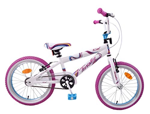Road Bike : Kent Twister 18" Wheel Bmx Style Girls Bicycle Kids Bike Pretty Pink / White / Blue Age 6+