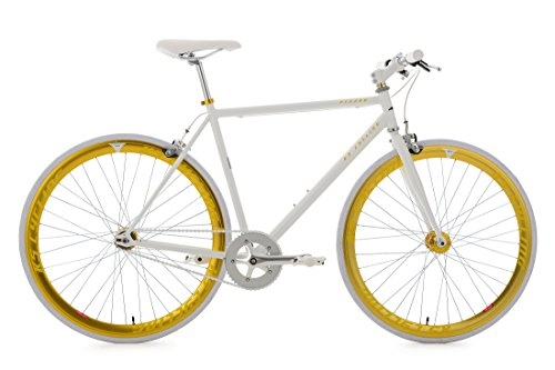 Road Bike : KS Cycling Fitness Bike 28" Pegado White-Gold Frame 59 cm