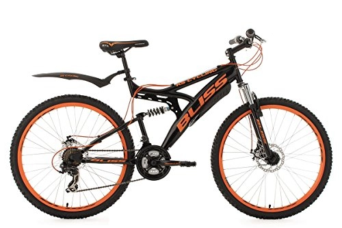 Road Bike : KS Cycling Full Suspension Mountain Bike 26" Bliss Black-Orange 21 Gear