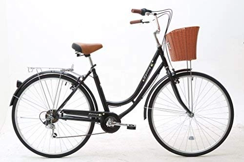 Road Bike : Ladies Girls Spring Dutch Style Bike Bicycles 6 Speeds with Warranty Lightweight (Black)