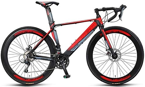 Road Bike : LEYOUDIAN 700C Wheels Road Bike, Ultra-Light Aluminum Frame Road Bicycle, Men Women City Commuter Bicycle, Perfect For Road Or Dirt Trail Touring (Color : Red, Size : 16 Speed)