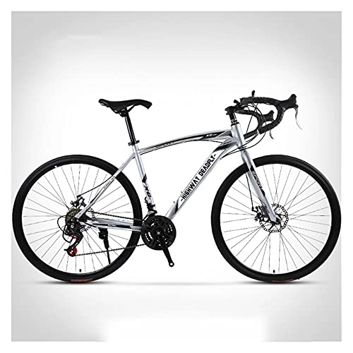 Road Bike : LHQ-HQ 26" 24 Speed 700C Wheels Road Bike Dual Disc Brake Regular Spoke Wheels Road Bicycle for Adults Men, B
