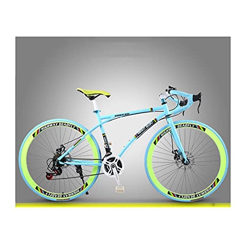 Road Bike : LHQ-HQ 26'' Road Bike for Men And Women 24 Speed City Bikes 4Cm Rim Highway Bike High Carbon Steel Bicycle, B