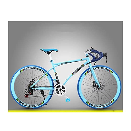 Road Bike : LHQ-HQ 26'' Road Bike for Men And Women 24 Speed City Bikes 4Cm Rim Highway Bike High Carbon Steel Bicycle, C