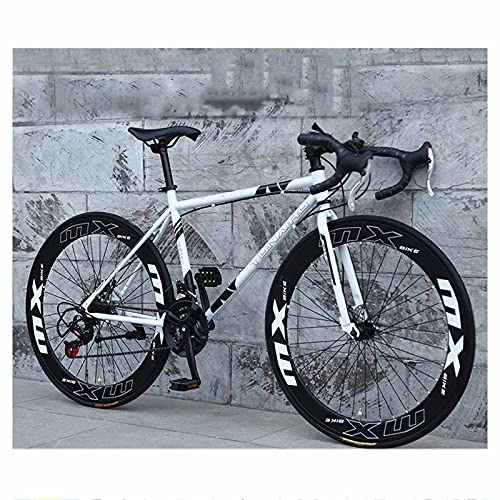 Road Bike : LHQ-HQ 26'' Wheel Road Bike for Men & Women 24 Speed Adult City Bicycle High Carbon Steel 6Cm Wide Rim Highway Bick, C