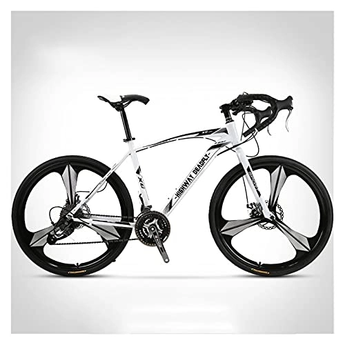 Road Bike : LHQ-HQ 26Inch 27 Speed 700C Wheels Road Bike Dual Disc Brake 3 Spoke Wheel Road Bicycle for Adults Men, B