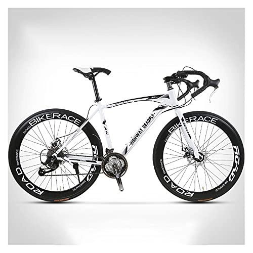 Road Bike : LHQ-HQ 26inch 27 Speed 700C Wheels Road Bike Dual Disc Brake Regular Spoke Wheels Road Bicycle for adults men, A
