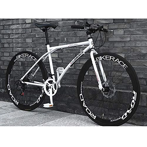 Road Bike : LIFHl 24-Speed Mountain Bike Adult Bicycle 26 Inch Country Gearshift Bicycle Mountain Bike Bicycle City Traffic Road Bike Travel To Work (Color : C)