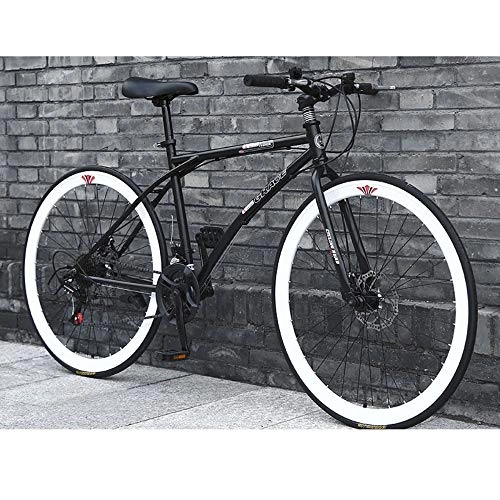 Road Bike : LIFHl 26 Inch Mountain Bike 24 Speed Disc Brakes Front And Rear Bicycles High Carbon Steel Frame Road Bicycle For Women Men Adult 160-185cm Crowd