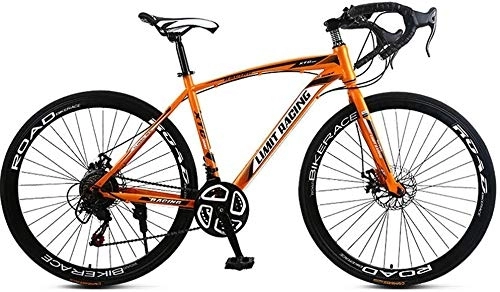 Road Bike : LJXiioo Road Bike, Full Suspension Road 700C Wheel Bike, 21 Speed ​​Disc Brakes, Road Bicycle for Men And Women, C