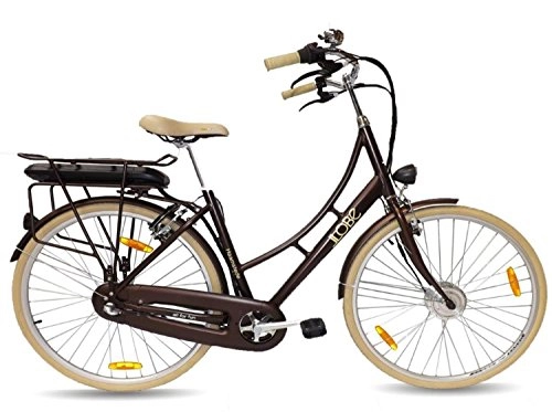 Road Bike : Llobe E-Bike Hollandrad HAAM Tede 28Zoll, 3Gang, Front Motor, 374WH 71.12cm (28Inches)