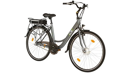 Road Bike : LLobe Electric Bike City 360WH 3Gang Ladies Noir 2828cm (28Inches)