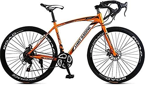 Road Bike : lqgpsx Road Bike, Full Suspension Road 700C Wheel Bike, 21 Speed ?Disc Brakes, Road Bicycle for Men and Women (Color:D)