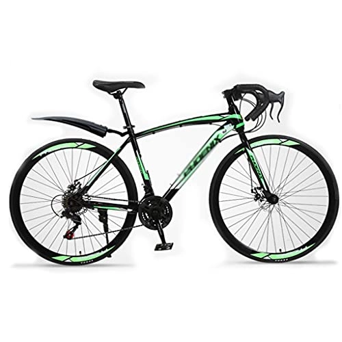 Road Bike : M-YN Road Bike 21 Speed 700C Wheel Wheels With Aluminum Alloy Frame, Rider Bike Faster And Lighter Commuter Bicycle(Color:black+green)