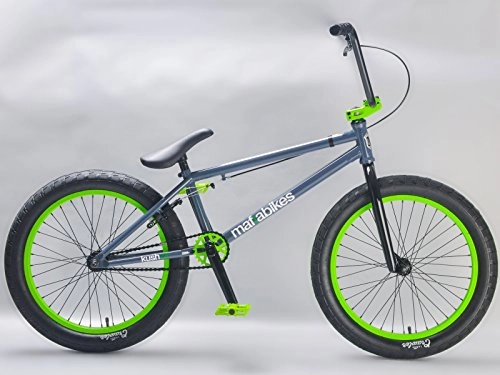 Road Bike : Mafiabikes Kush 2+ 20 inch BMX Bike GREY / GREEN
