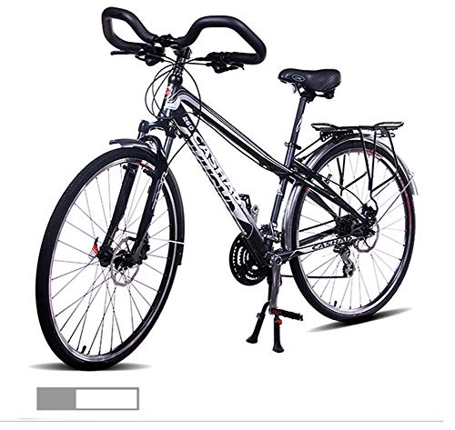 Road Bike : Men Women 700C Wheels Road Bicycle 24 Speed 27 Speed Road Bike Aluminum Frame Commuter Bike Perfect For Road Or Dirt Trail Touring, Gray, 24~speed oil dish