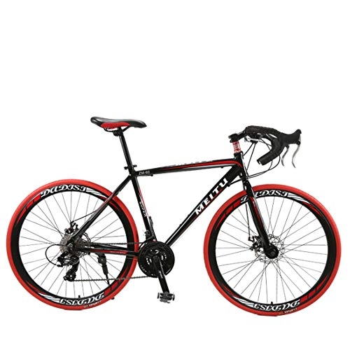 Road Bike : MICAKO Road Bike, Aluminum Alloy Frame 30 Speed, 700C Wheels Road Bicycle, Black
