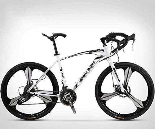 Road Bike : MJY Bicycle Bicycle 26 inch Road Bike, 27 Speed Bike, Double Disc Brakes, High Carbon Steel Frame, Road Bike Racing, Men and Women (Adults Only) 6-11, E