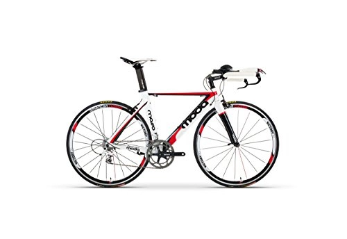 Road Bike : Moda Men's Mossa Alloy TT / Tri Bike, White / Black / Red, 51 cm
