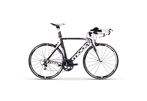 Road Bike : Moda Men's Sharp Carbon TT / Tri Bike, Black / White, 57 cm