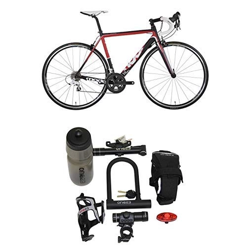 Road Bike : Moda Vivo Super Light Micro Tech Road Bike, Red / Black, 46CM Frame with Cycling Essentials Pack