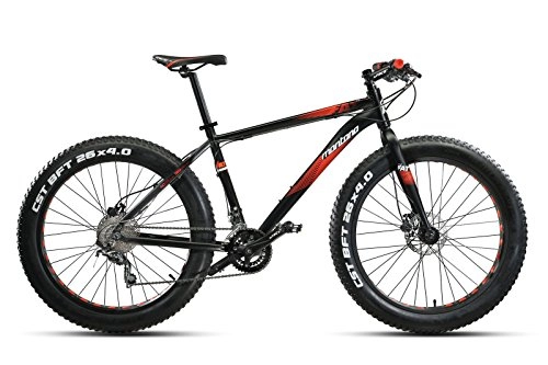 Road Bike : Montana Vektor Fat 26-InchAcera Bike, 2x 8Disc MTB Black / Matte Red Size 52