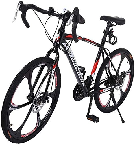 Road Bike : Mountain Bike and Road Bike Commuters Comfort Bikes Aluminum Full Suspension Road Bike 21 Speed Disc Brakes 700C