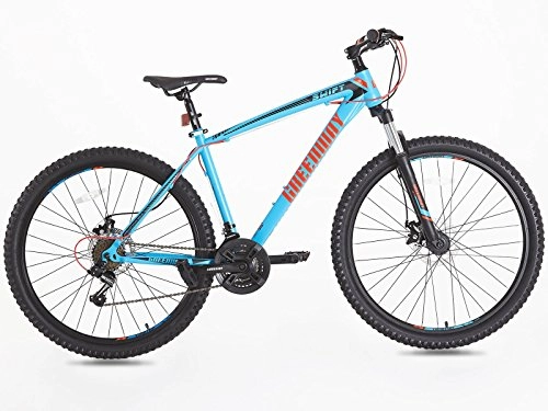 Road Bike : Mountain Bike, steel Frame Fork , front Suspension, blue Size 27.5 Inch, Greenway, 27.5, Blue