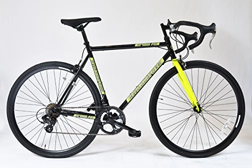 Road Bike : Muddyfox Road 14. Adult 14 Speed Road Bike - Black / Yellow, 56 cm (22 Inch) Frame