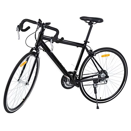 Road Bike : MuGuang 26 Inches Aluminum Bike Racing Bike 21 Speed Bicycle 700c(Black)