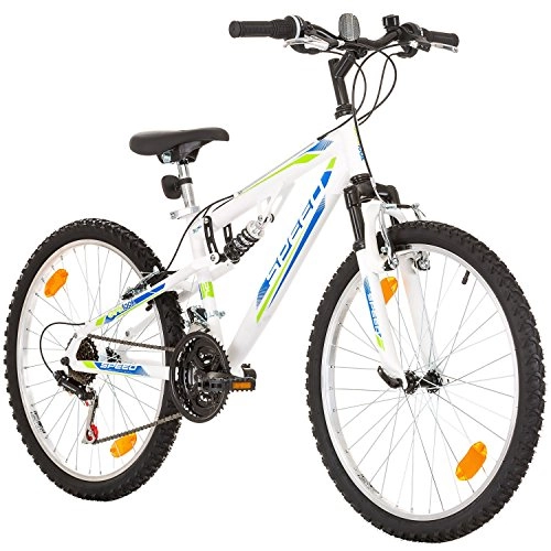 Road Bike : Multibrand, PROBIKE SPEED 24, 24 inch, 330mm, FSP Mountain Bike, 18 speed, Unisex, Mudgard Set, White Matt (White)