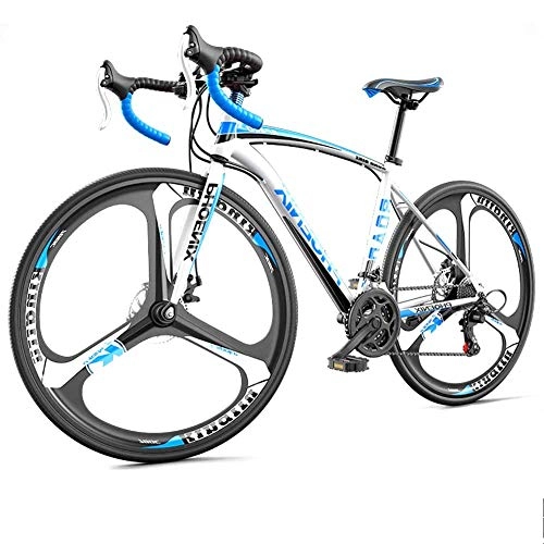 Road Bike : MXYPF Road Bike, 27-Speed Micro-Transition Speed 700c Road Racing Bike Magnesium Alloy Rim Double Disc Brake Suitable For Adults